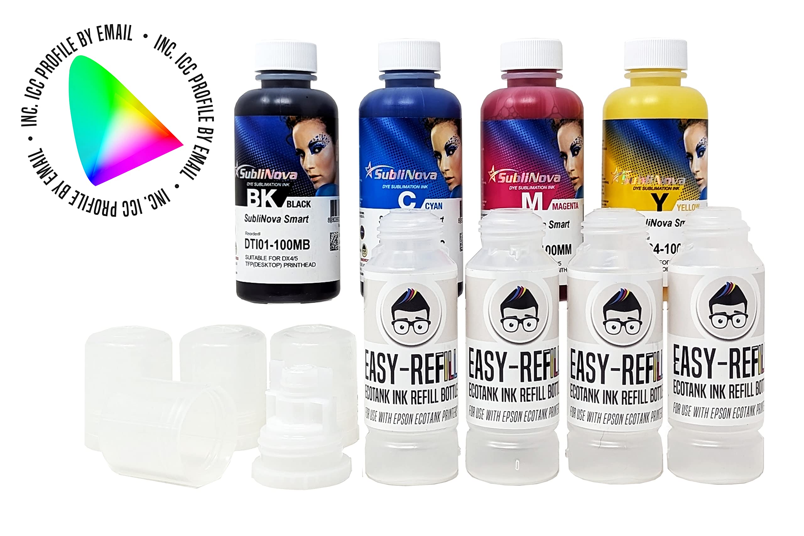 Epson ET1810 Sublimation Printer Bundle with Inktec Sublinova Inks - A4 Dye Sublimation Printing for T-Shirts, Mugs & Home Decor - Windows Compatible for DIY Craft Business & Personalized Gifts