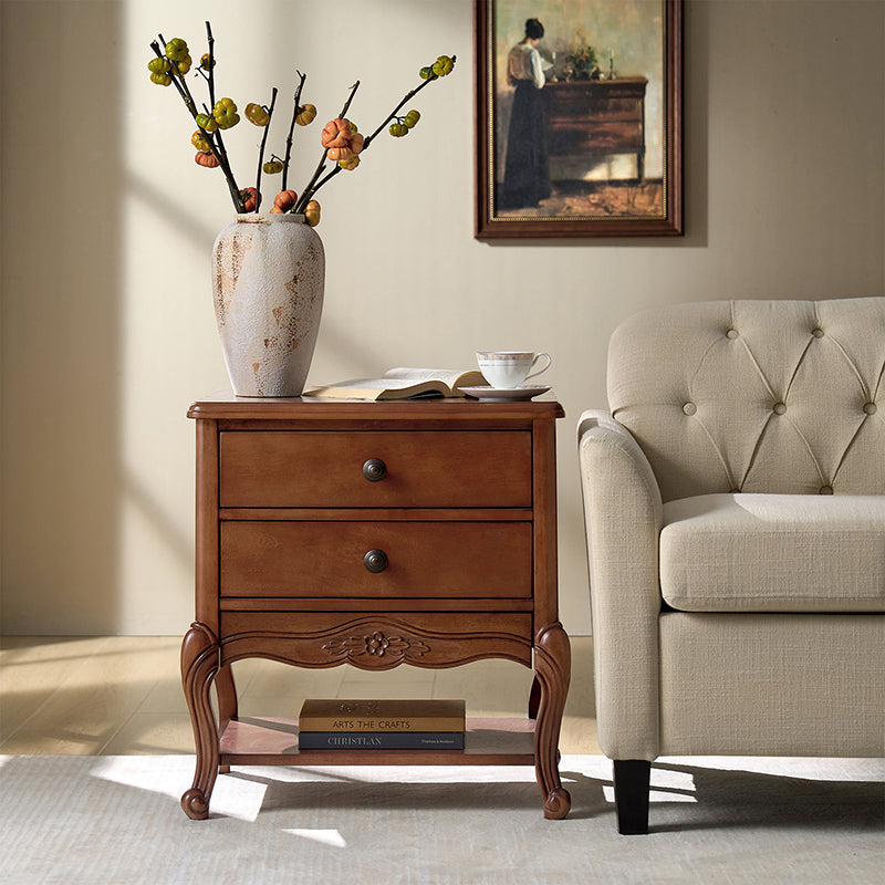 Nina Modern Nightstand with Hidden Drawer - Fully Assembled Bedside Table for Bedroom, Living Room & Office - Traditional Exquisite Design (Optional Types Available)