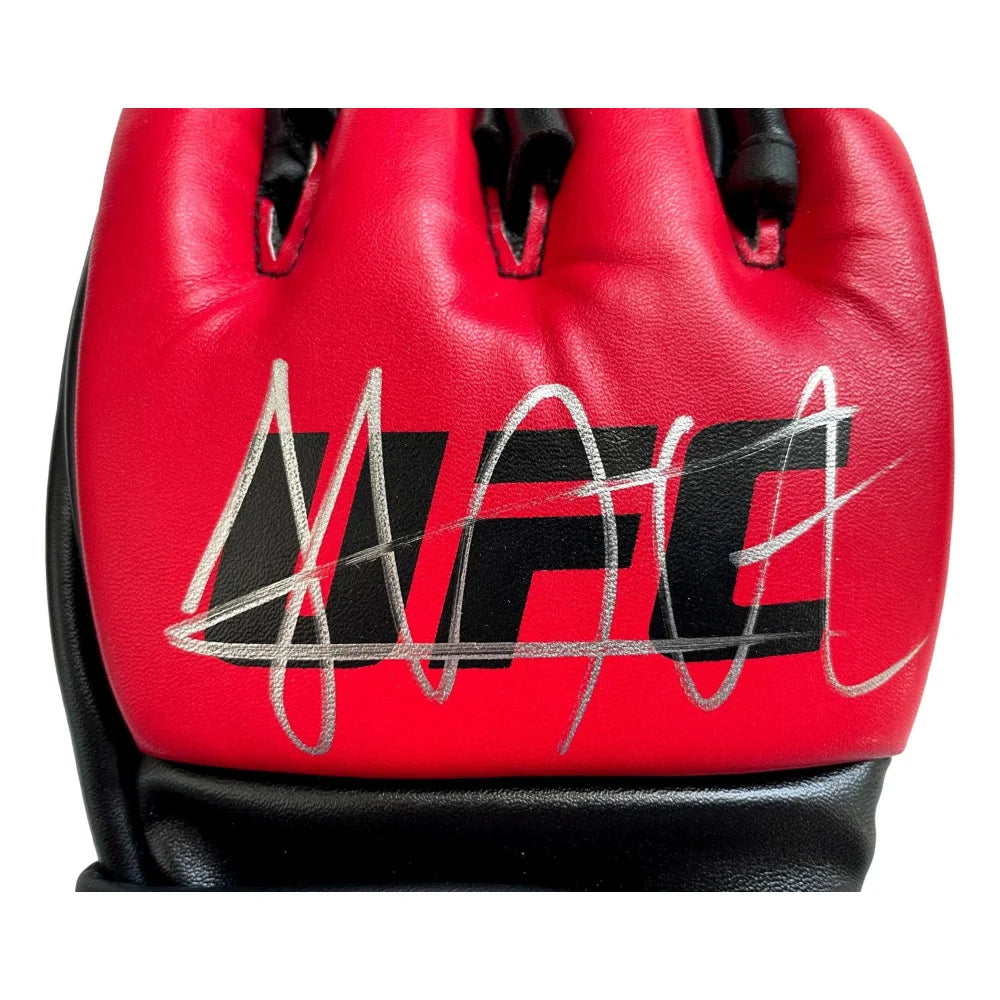 Authentic Khabib Nurmagomedov Signed UFC Red Gloves with JSA COA - Rare MMA Collectible for UFC Fans & Sports Memorabilia Display