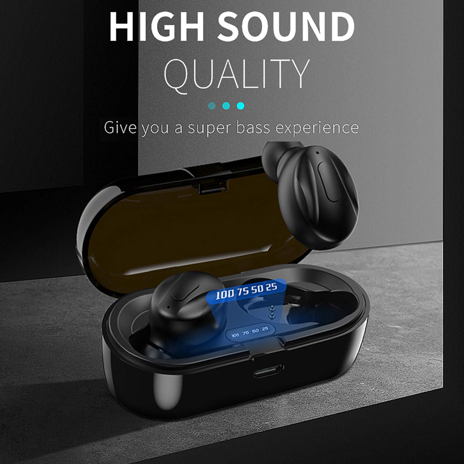 Wireless Sports Headphones Bluetooth 5.0 - Dual Ear Design with HD Mic & Digital Display - Portable Memory Connection for Running, Gym, Workout & Outdoor Activities