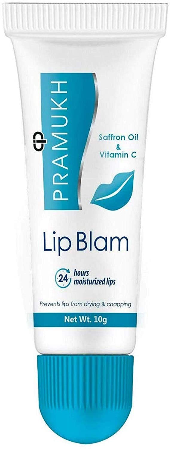 Pramukh Saffron Oil & Vitamin E Lip Balm (10g) - Pack of 3 | Hydrating & Nourishing Lip Care for Dry, Chapped Lips - Perfect for Winter, Travel & Daily Use