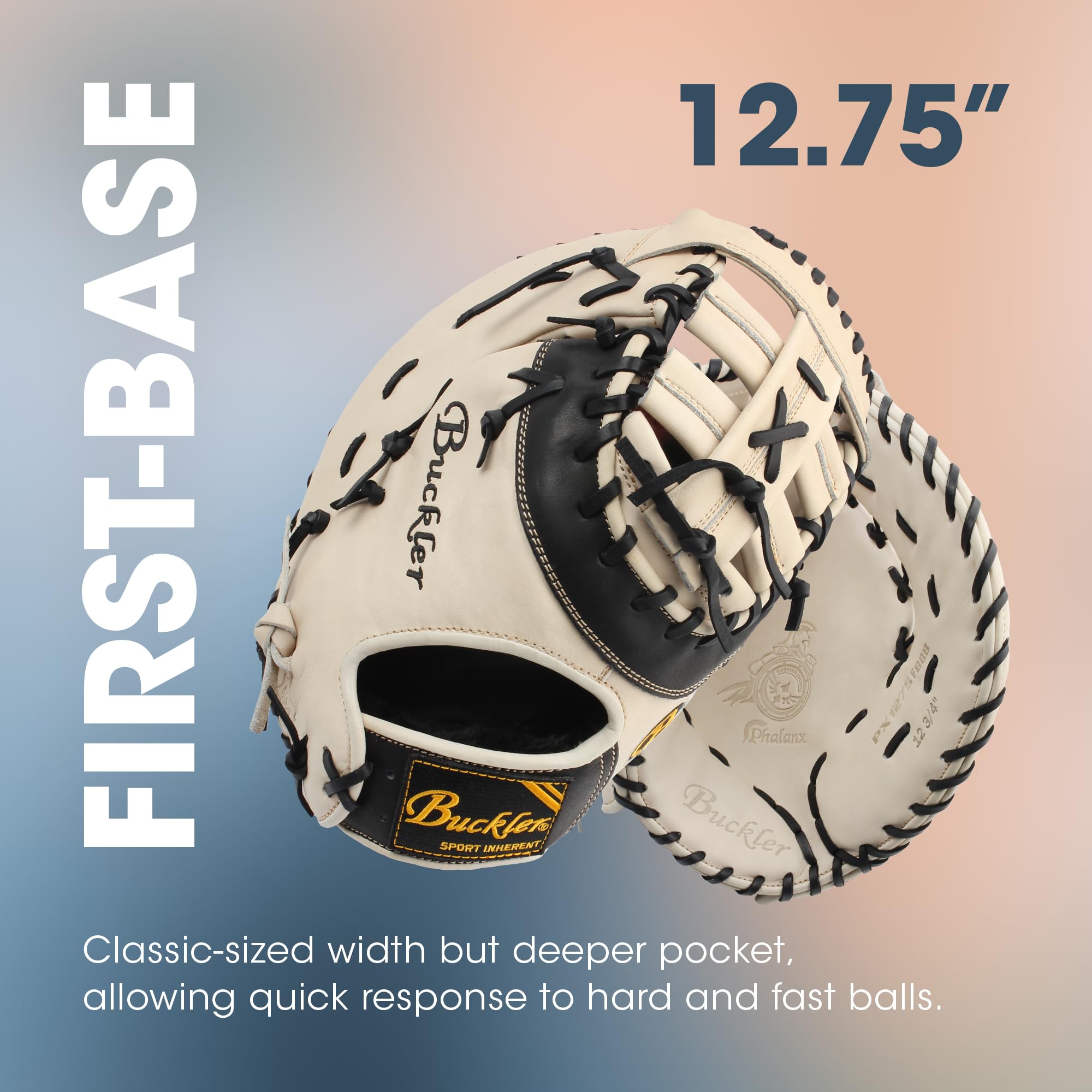 BUCKLER 'Phalanx' Series Premium USA Steerhide Baseball Gloves for Adults - 12.75