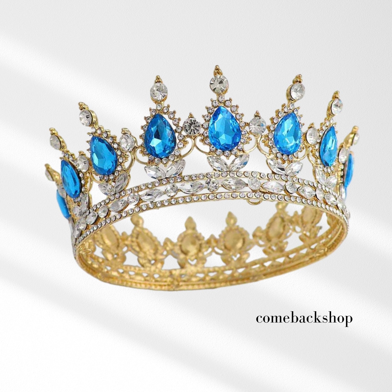 Sparkling Queen Crown Rhinestone Tiara for Women - Elegant Wedding, Bridal, Birthday & Costume Party Hair Accessories - Perfect for Princess-Themed Events, Pageants, and Photo Shoots