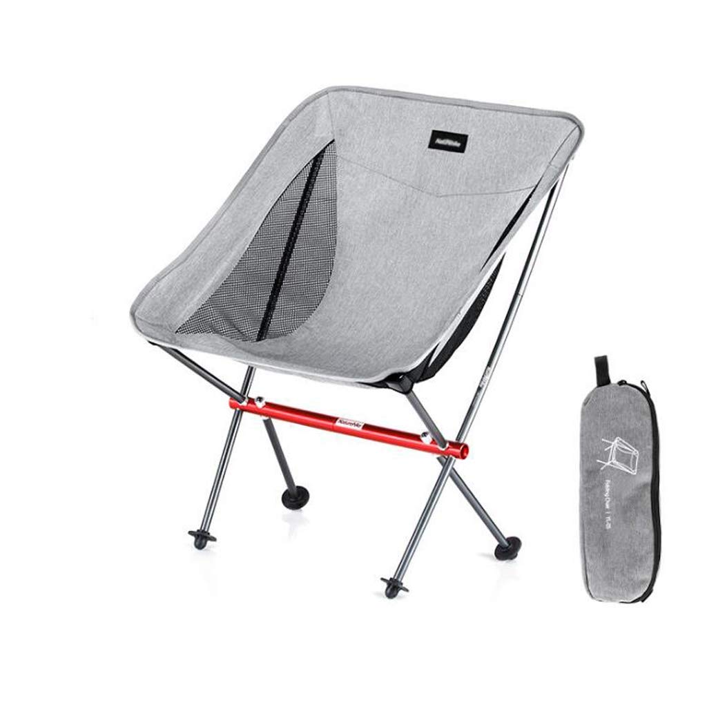Portable Folding Chair for Outdoor Camping, Fishing, Picnic & Beach - Lightweight Oxford Cloth Camp Stool with Carry Bag (Gray) - Perfect for Backyard, Tailgating & Travel Adventures