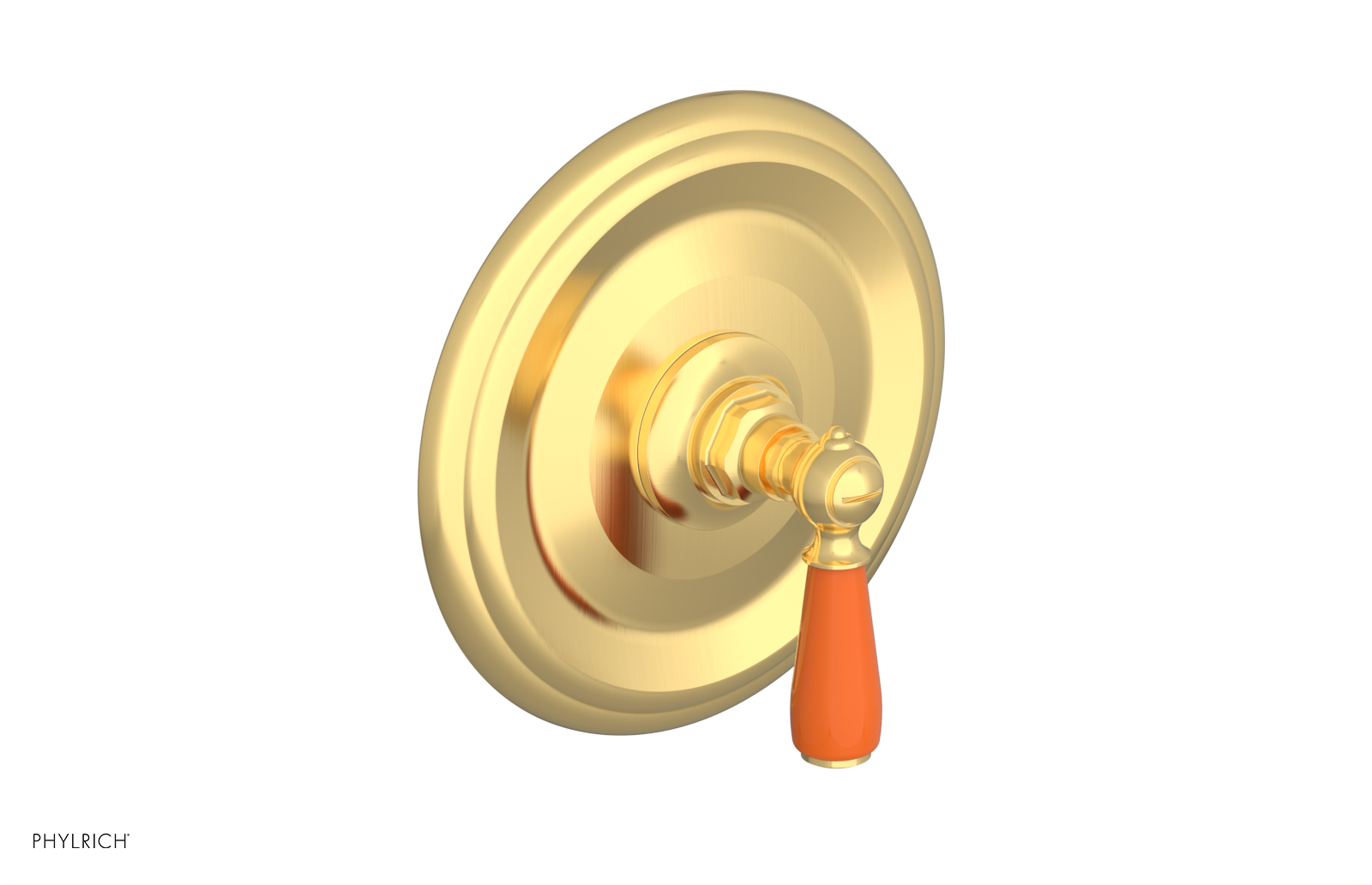 Jamestown Pressure Balance Shower Plate & Handle Trim with Orange Accents - 4