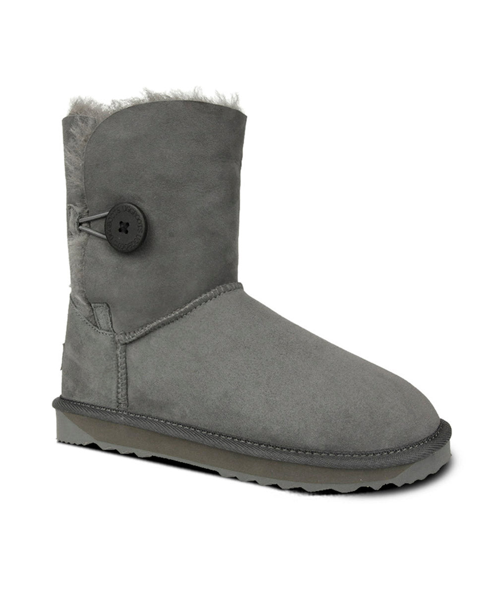 Women's UGG Premium Short Button Boots - Warm Winter Snow Boots for Women | Cozy & Stylish Ankle Boots for Cold Weather, Outdoor Activities & Casual Wear