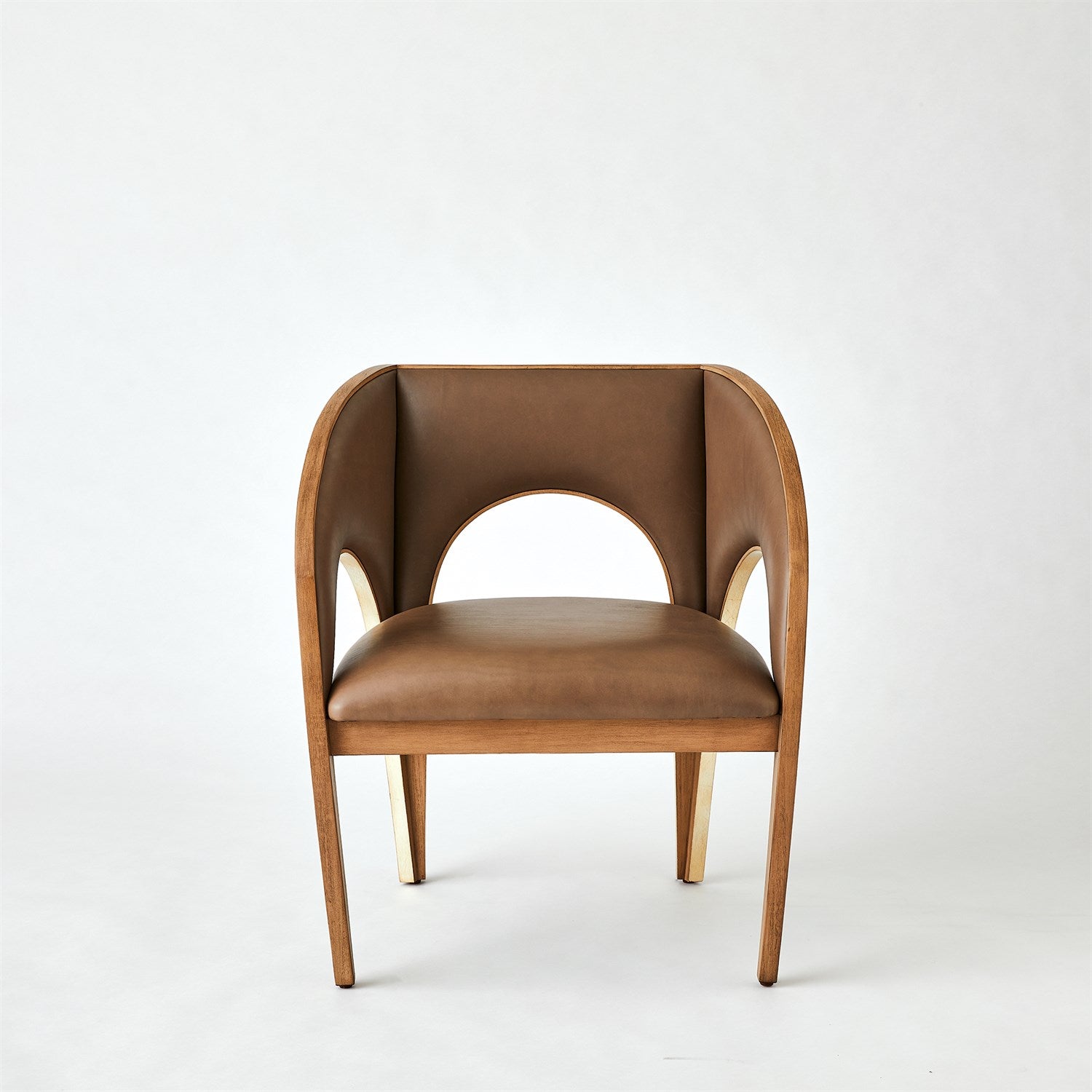 Arches Occasional Chair in Nutmeg/Champagne - Stylish Accent Chair for Living Room, Bedroom or Office Decor