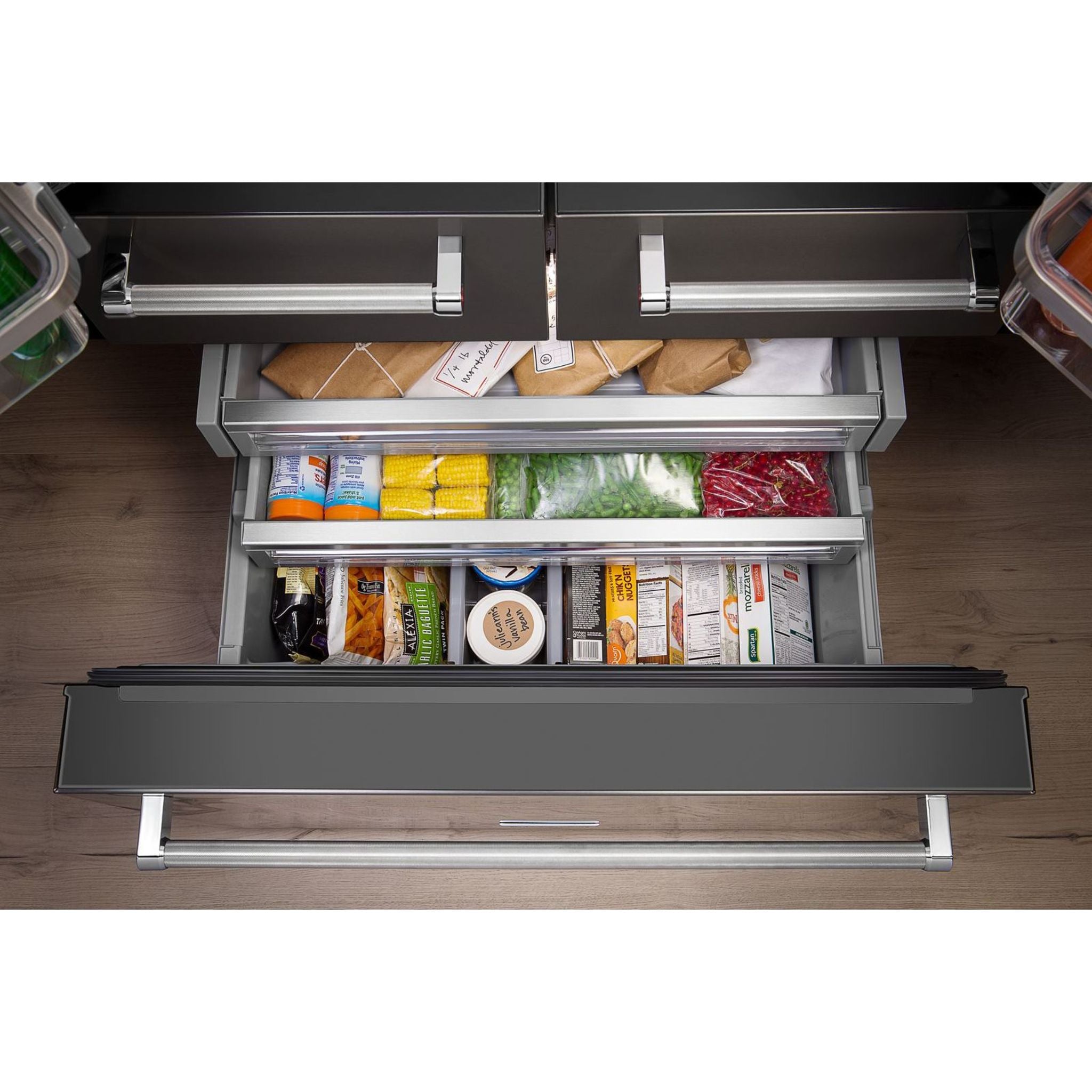KitchenAid KRMF706ESS 36-Inch French Door Refrigerator with External Water Dispenser - Stainless Steel | Large Capacity Fridge for Modern Kitchen & Entertaining