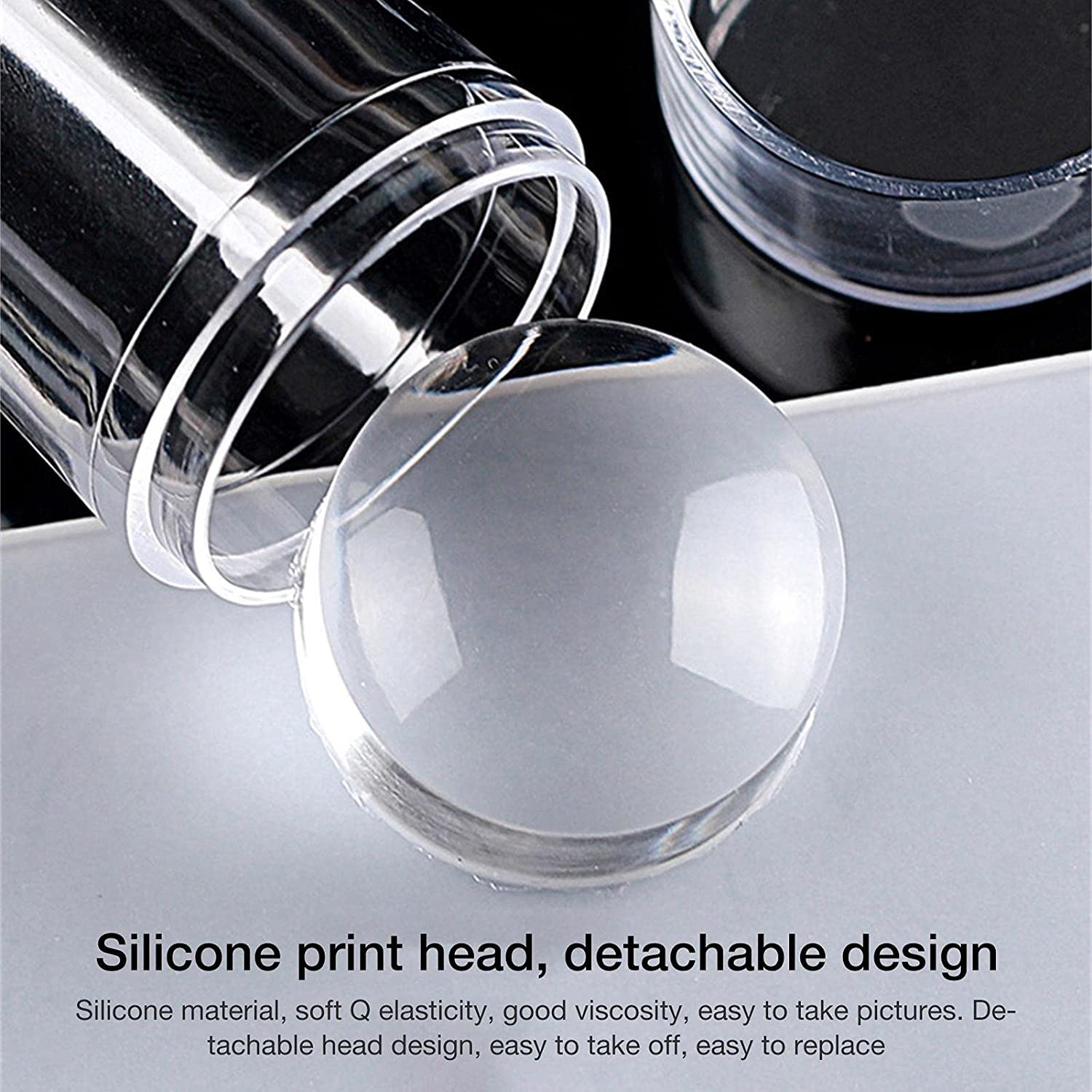 ADBHUTANAND Silicone Nail Stamper & Scraper Set - Professional Nail Art Stamping Kit with Soft Jelly Stamper & Metal Plates - Perfect for DIY Manicures, Salon Nail Designs & Creative Nail Art