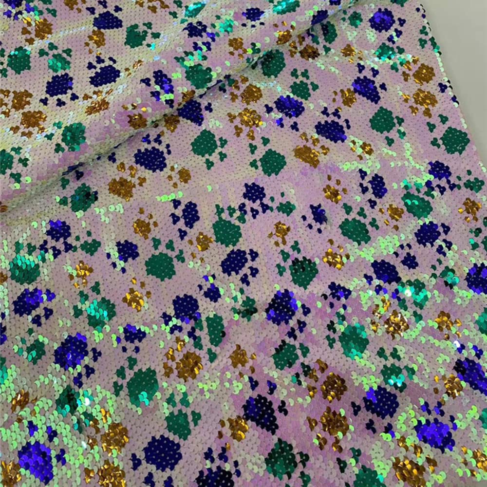 Annenearu Nigerian Lace Fabric by Yard - Exquisite Colorful Embroidered Bridal Lace with Sequins for African Ladies Dress Designs | Perfect for Wedding Gowns, Evening Dresses & Special Occasion Outfits