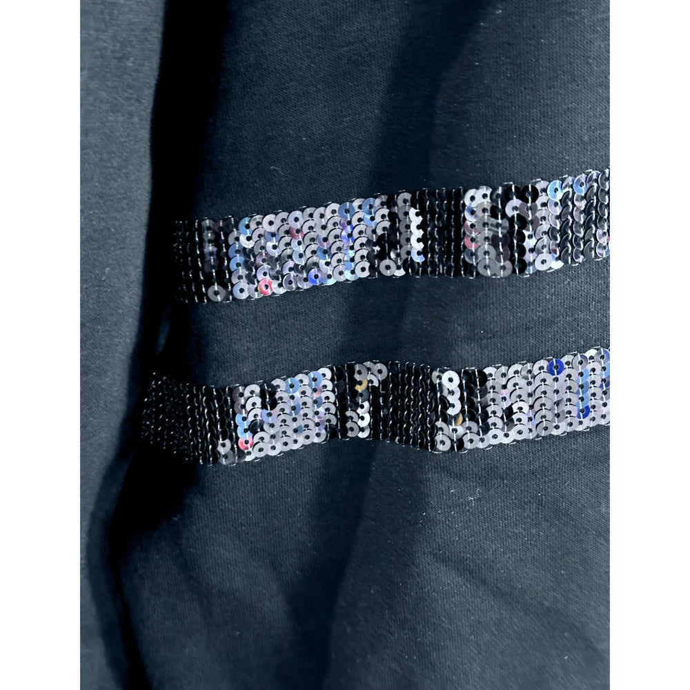 Dallas Cowboys Women's Sequin Cropped Hoodie Pullover - Stylish NFL Football Fan Apparel for Game Day, Parties & Casual Wear