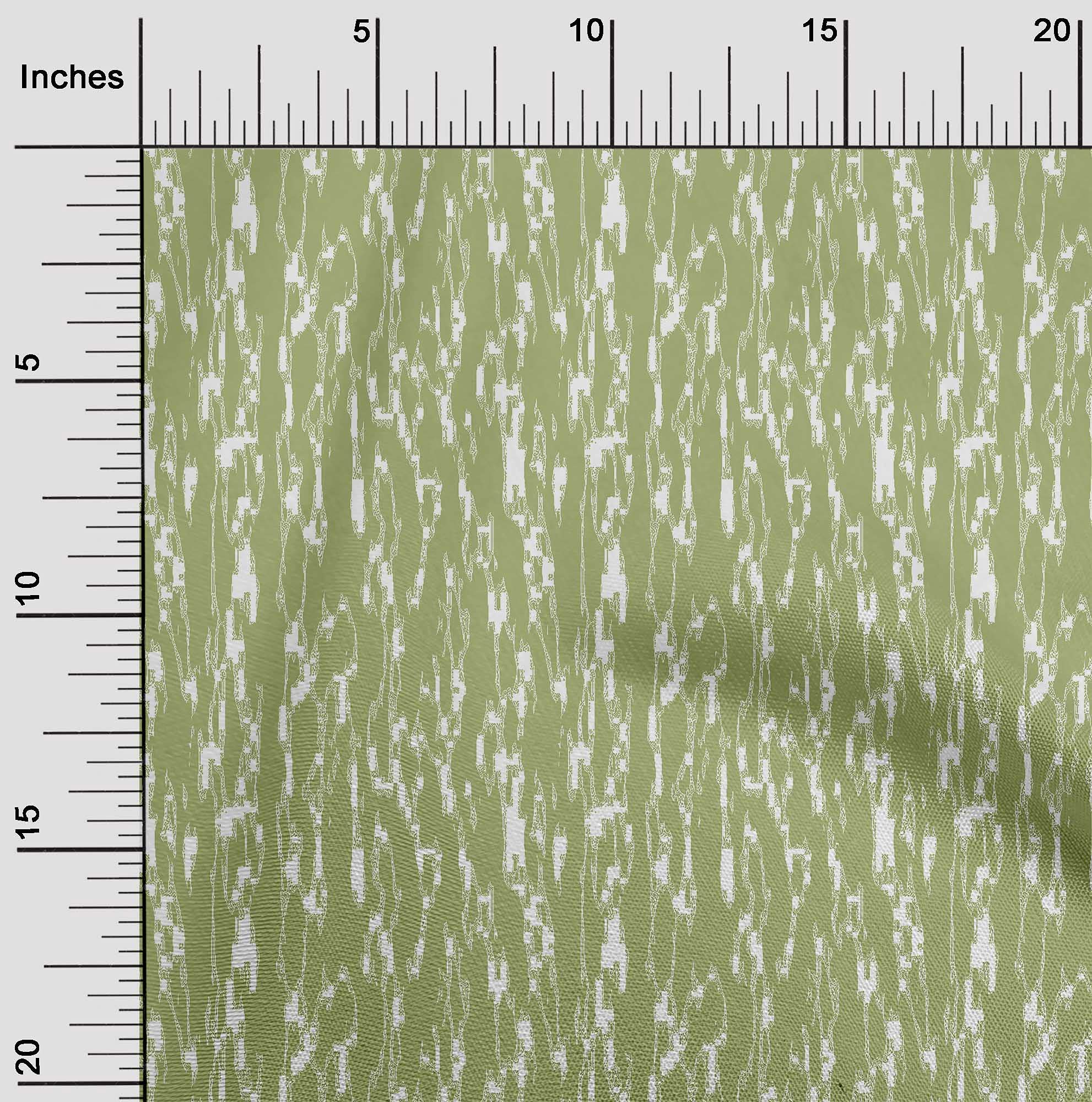 oneOone Rayon Green Abstract Printed Fabric by The Yard - 56 Inch Wide DIY Sewing Material for Clothing, Dresses & Home Decor Projects