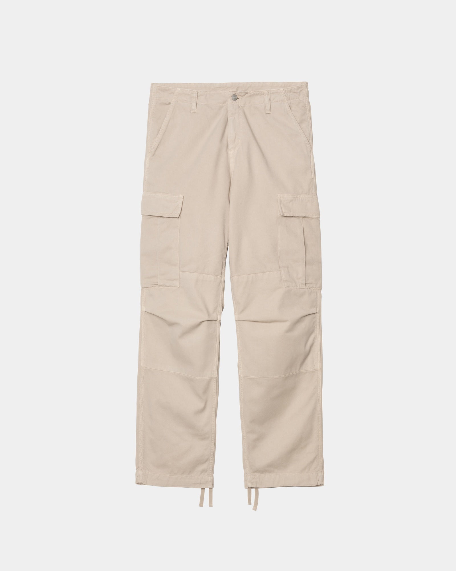 Men's Regular Fit Cargo Pants - Garment Dyed Twill Fabric | Fleur De Sel Color | Outdoor Work & Casual Wear