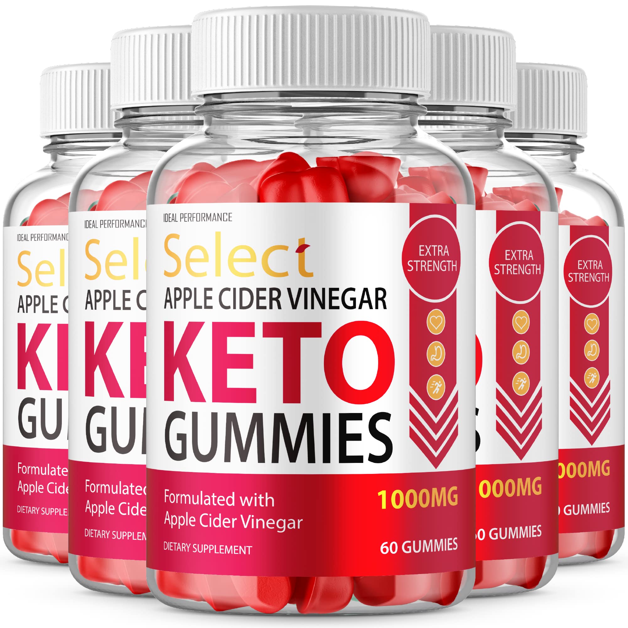 Ketos Select ACV Gummies (5 Pack, 300 Gummies) - Apple Cider Vinegar Keto Supplement for Weight Management & Digestive Health | Perfect for Keto Diet, Low-Carb Lifestyle & Daily Wellness Routine