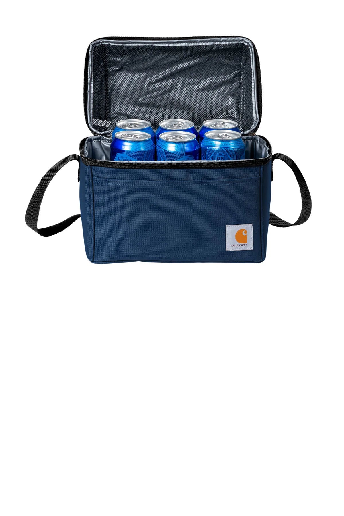 Carhartt Lunch 6 Can Customized Cooler - Navy Blue Insulated Lunch Box for Work, Camping & Outdoor Activities