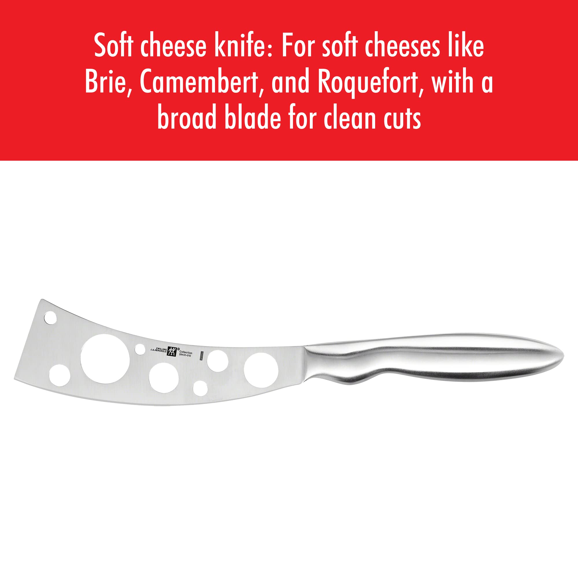 ZWILLING 3-Piece Cheese Knife Set - Stainless Steel Charcuterie Board Knives for Cheese & Charcuterie - Perfect Gift Set for Entertaining, Dinner Parties & Cheese Lovers