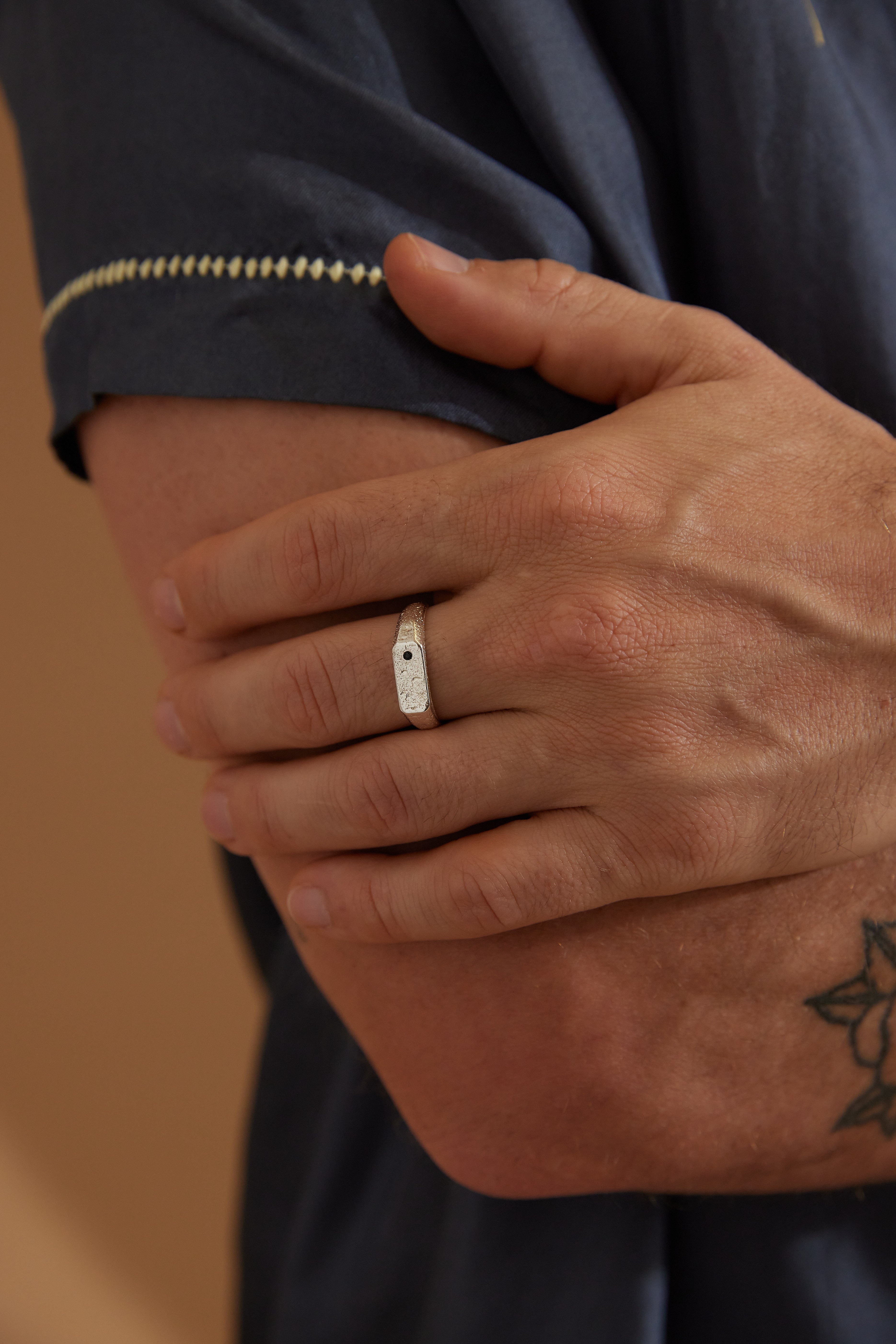 Freddie Onyx Signet Ring for Men - Elegant Black Onyx Stone Band with Sterling Silver - Perfect for Gifts, Weddings & Formal Occasions