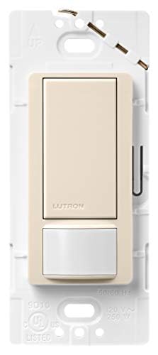 Lutron Maestro Motion Sensor Light Switch - Single Pole, No Neutral Required, Works with Any Bulbs (LED/CFL/Incandescent) - Occupancy & Vacancy Sensor for Bathroom, Garage, Laundry Room, Closet - MS-OPS2-LA Light Almond | Energy Saving Smart Home Automation Solution