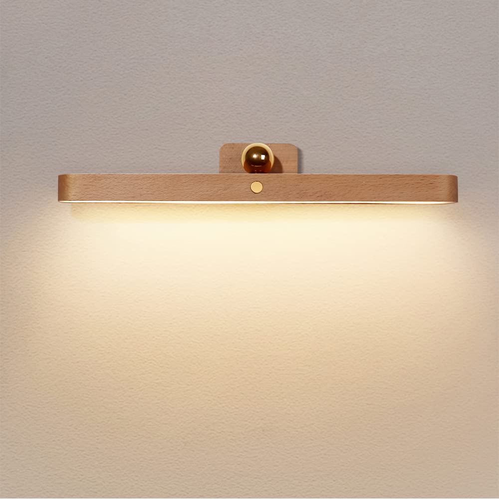 Rechargeable LED Bathroom Light Fixture - 3-Level Dimmable Touch Control Vanity Mirror Light with Magnetic Mount for Bathroom, Living Room & Bedroom | Perfect for Makeup, Shaving & Ambient Lighting
