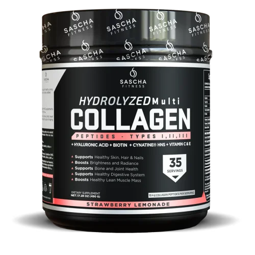 Hydrolyzed Collagen Powder by Sascha Fitness - Premium Collagen Supplement for Skin, Hair & Joint Health - Ideal for Smoothies, Coffee & Post-Workout Recovery