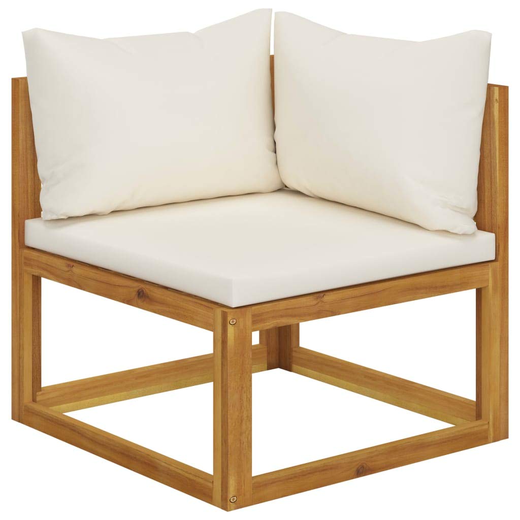 8-Piece VidaXL Patio Lounge Set - Outdoor Garden Furniture with Cushions & Coffee Table - Modern Acacia Wood Sectional Sofa - Perfect for Backyard, Poolside & Patio Relaxation