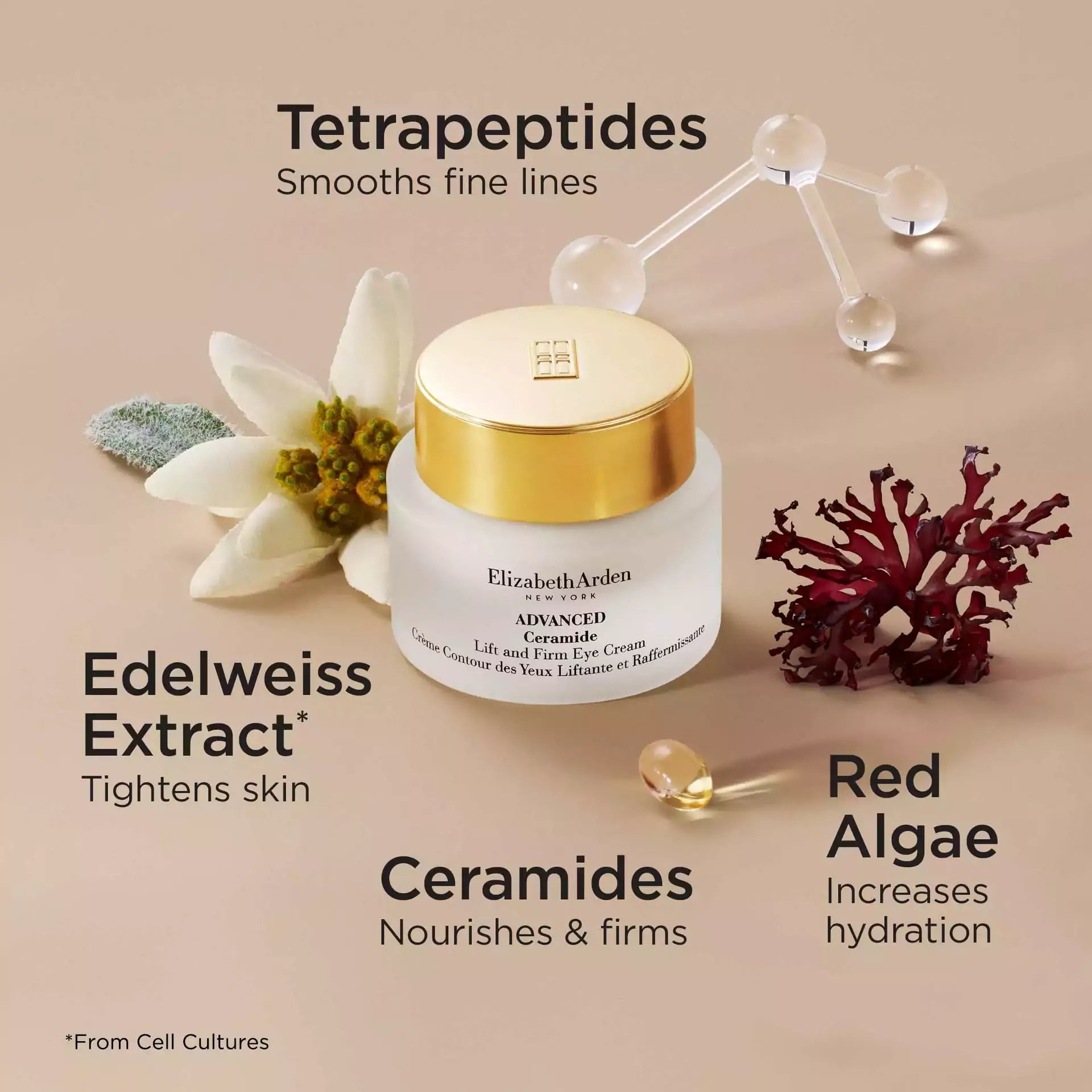 Best Ceramide Lift & Firm Eye Cream for Wrinkles & Dark Circles - Anti-Aging Treatment for Puffy Eyes & Fine Lines - Perfect for Night & Day Use