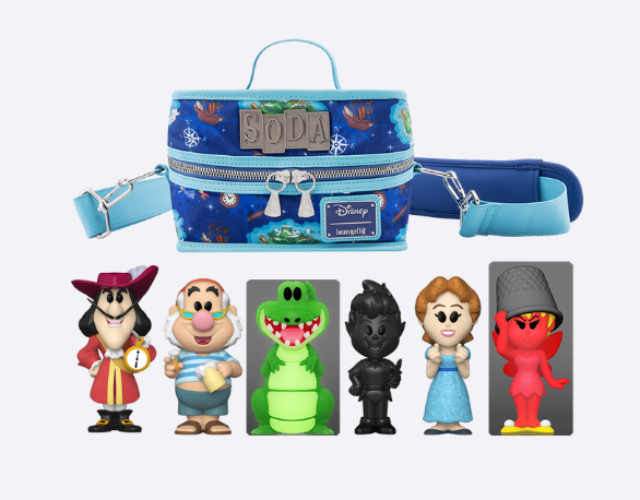 Disney Peter Pan 6-Pack Soda Can Vinyl Cooler Bundle with Chase Variant - Perfect for Disney Collectors, Picnics, and Outdoor Adventures