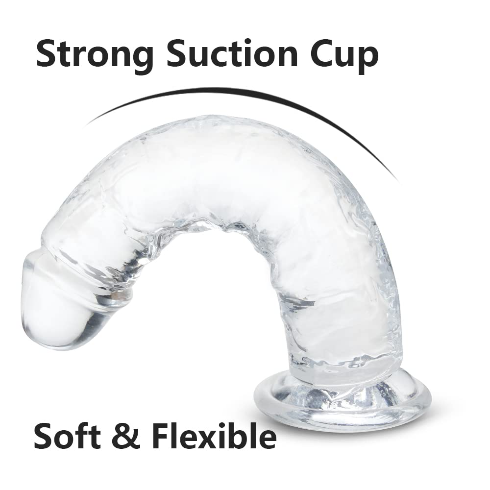 7.8 Inch Realistic Suction Dildo - Body-Safe Silicone Sex Toy for Beginners with Powerful Suction Cup | Hands-Free Pleasure for Women & Men | Perfect for Anal Play, Solo Masturbation and Couples Fun