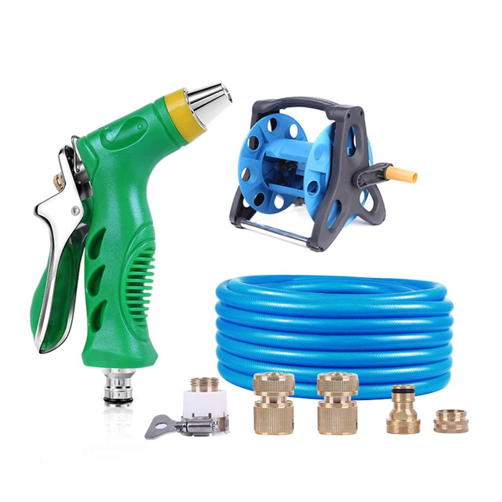 BBGS 30m High Pressure Hose Reel with Water Gun - Heavy Duty Car Wash Kit, Garden Watering Tool, Household Storage Rack - Perfect for Home, Garage & Outdoor Cleaning (20m Size)