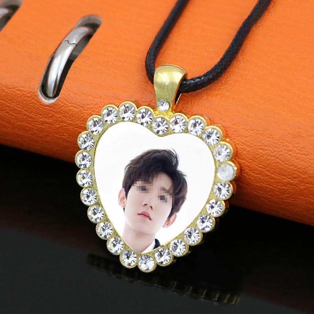 12 Pcs 25mm Heart Rhinestone Pendant Bezel Trays with Clear Glass Cabochon Domes - DIY Jewelry Making Supplies for Photo Pendants, Resin Crafts, and Personalized Gifts - Perfect for Necklaces, Bracelets, and Keepsake Jewelry Designs