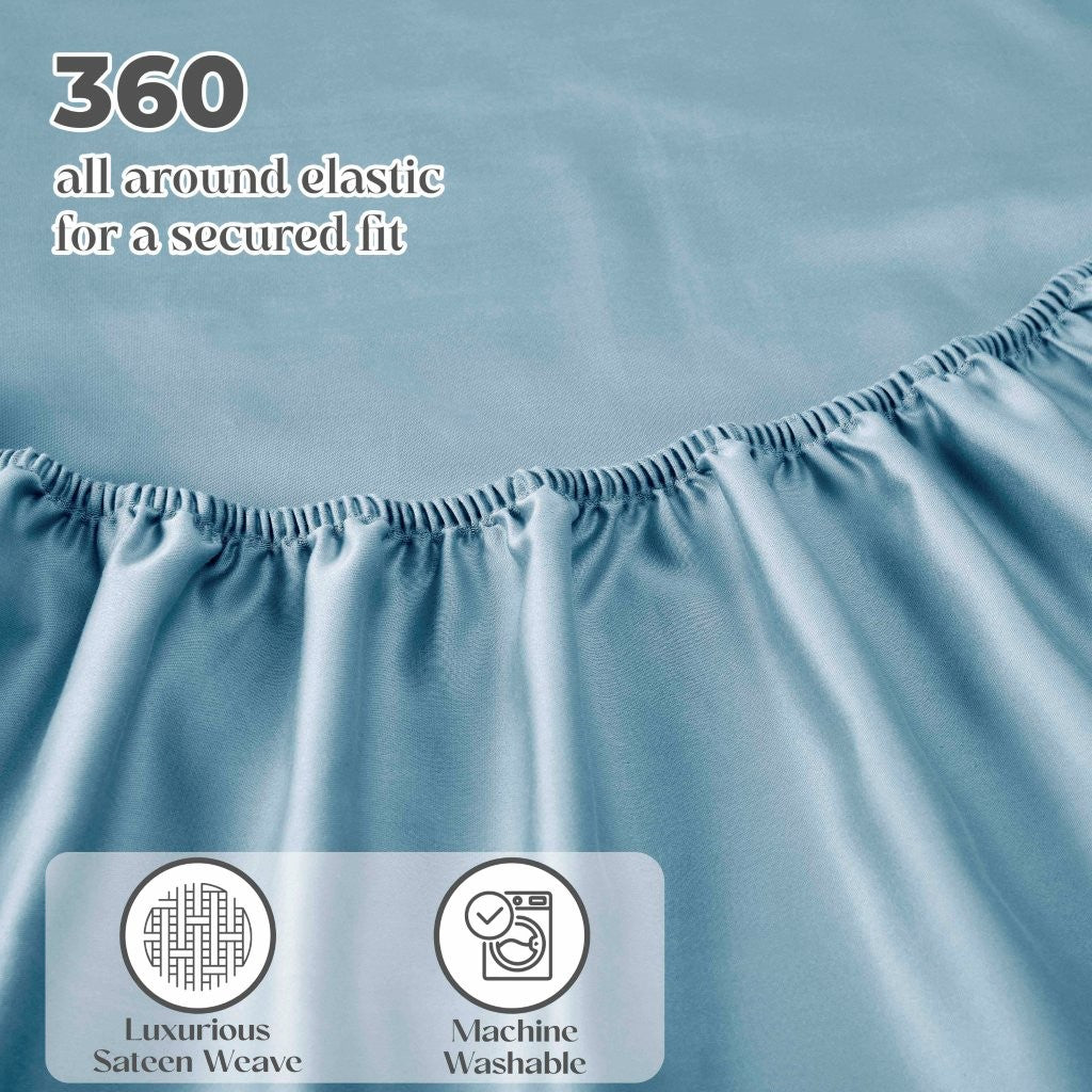 Premium 1400-1500 Thread Count Cotton Blend Deep Pocket Bed Sheet Set - Ultra Soft & Breathable for a Comfortable Sleep - Perfect for Master Bedroom, Guest Room & Dorm
