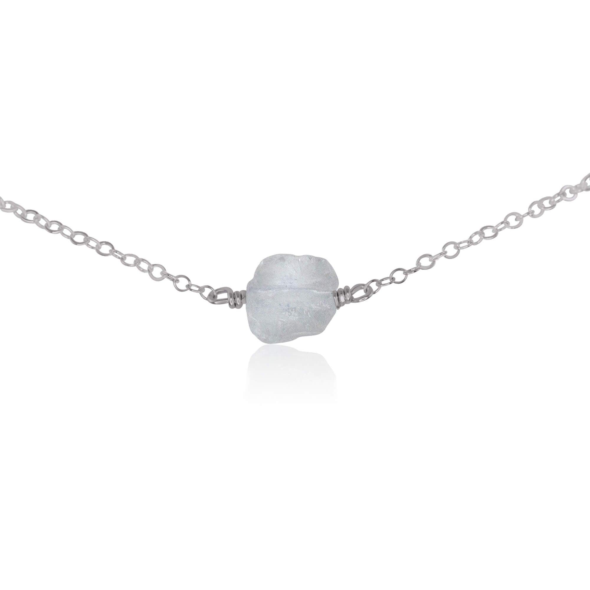 Natural Raw Quartz Crystal Nugget Choker Necklace - Healing Stone Jewelry for Women, Boho Chic Accessory | Perfect for Meditation, Yoga & Spiritual Healing