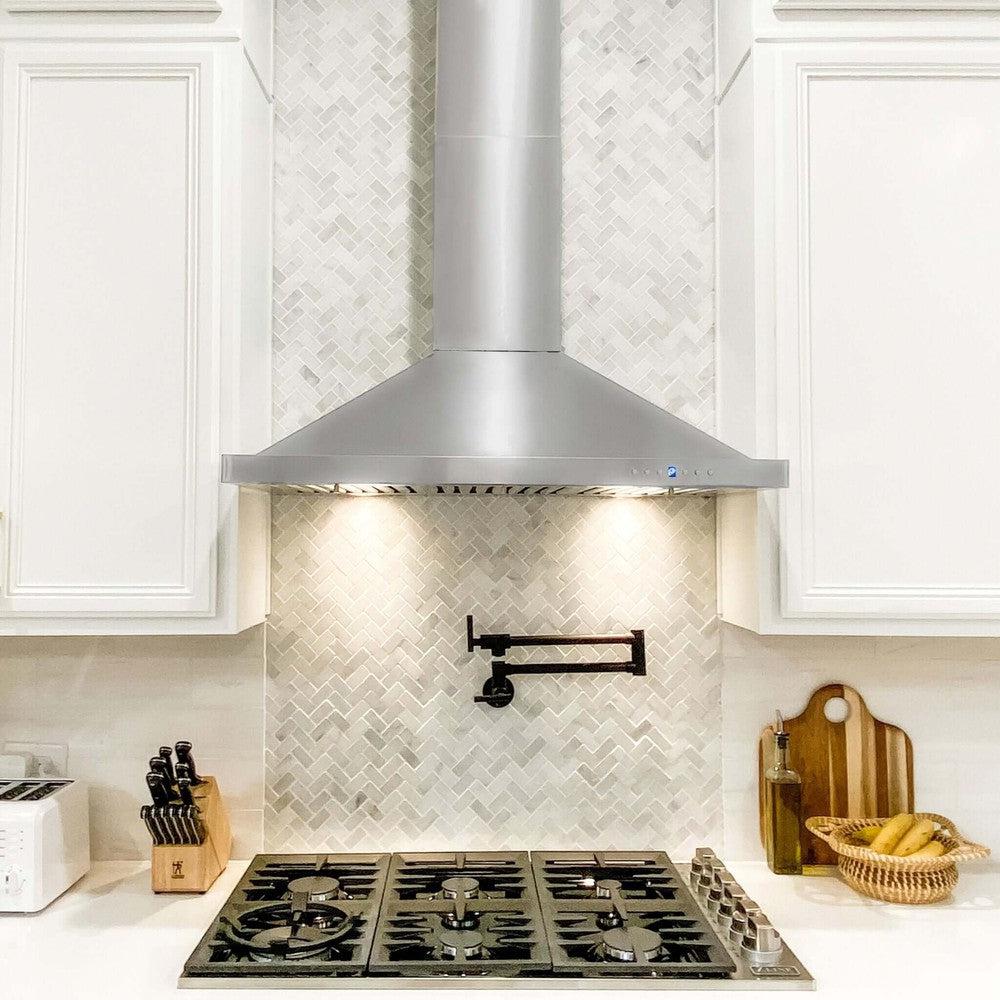 ZLINE KB 304 Stainless Steel Convertible Wall Mount Range Hood - Outdoor Approved Ventilation for Kitchens, Perfect for BBQ Grills & Outdoor Cooking Areas