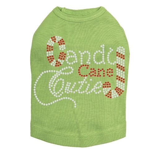 Cute Candy Cane Dog Tank Top - Holiday Pet Apparel in Multiple Colors - Perfect for Christmas Photos & Festive Outfits