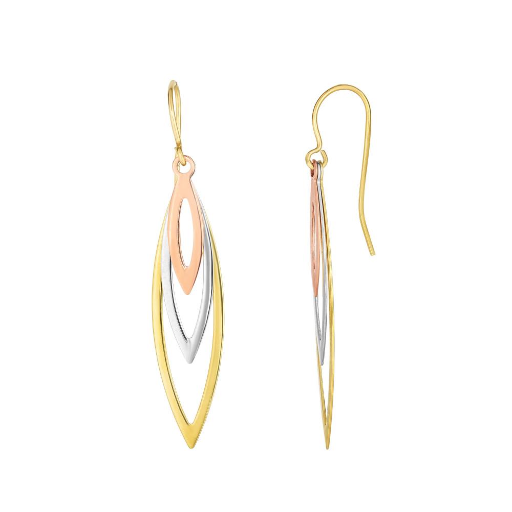 10K Gold Drop Earrings for Women - Elegant Dangling Jewelry for Parties, Weddings & Everyday Wear