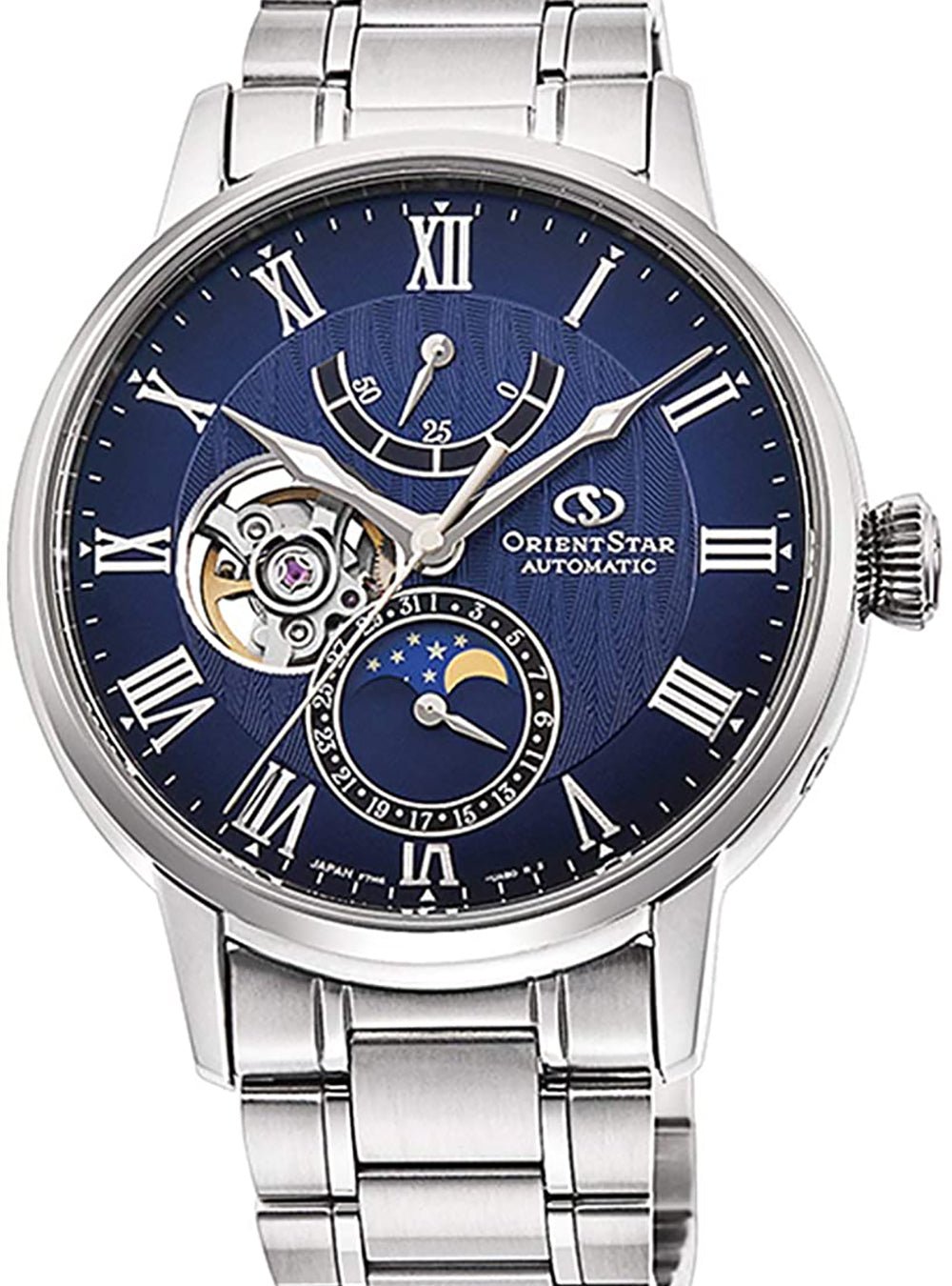 ORIENT STAR CLASSIC Automatic Mechanical Watch with Moon Phase - RK AY0103L - Japanese Made JDM Timepiece for Men | Perfect for Business, Formal Occasions & Luxury Gift Giving