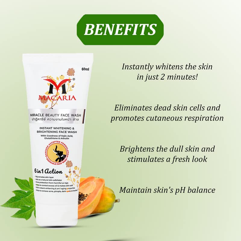 Miracle Beauty Face Wash for Pigmentation & Acne - Brightening Cleanser for Women with Dark Spots & Breakouts | Daily Skincare Routine for Clear, Glowing Skin