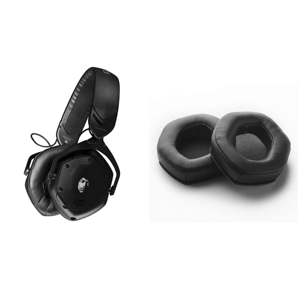 V-MODA x Jimi Hendrix Special Edition Wireless Bluetooth Headphones with Mic - Over-Ear Headset, 14-Hour Playback, XL Memory Cushions - Perfect for Music Lovers, Gaming & Travel