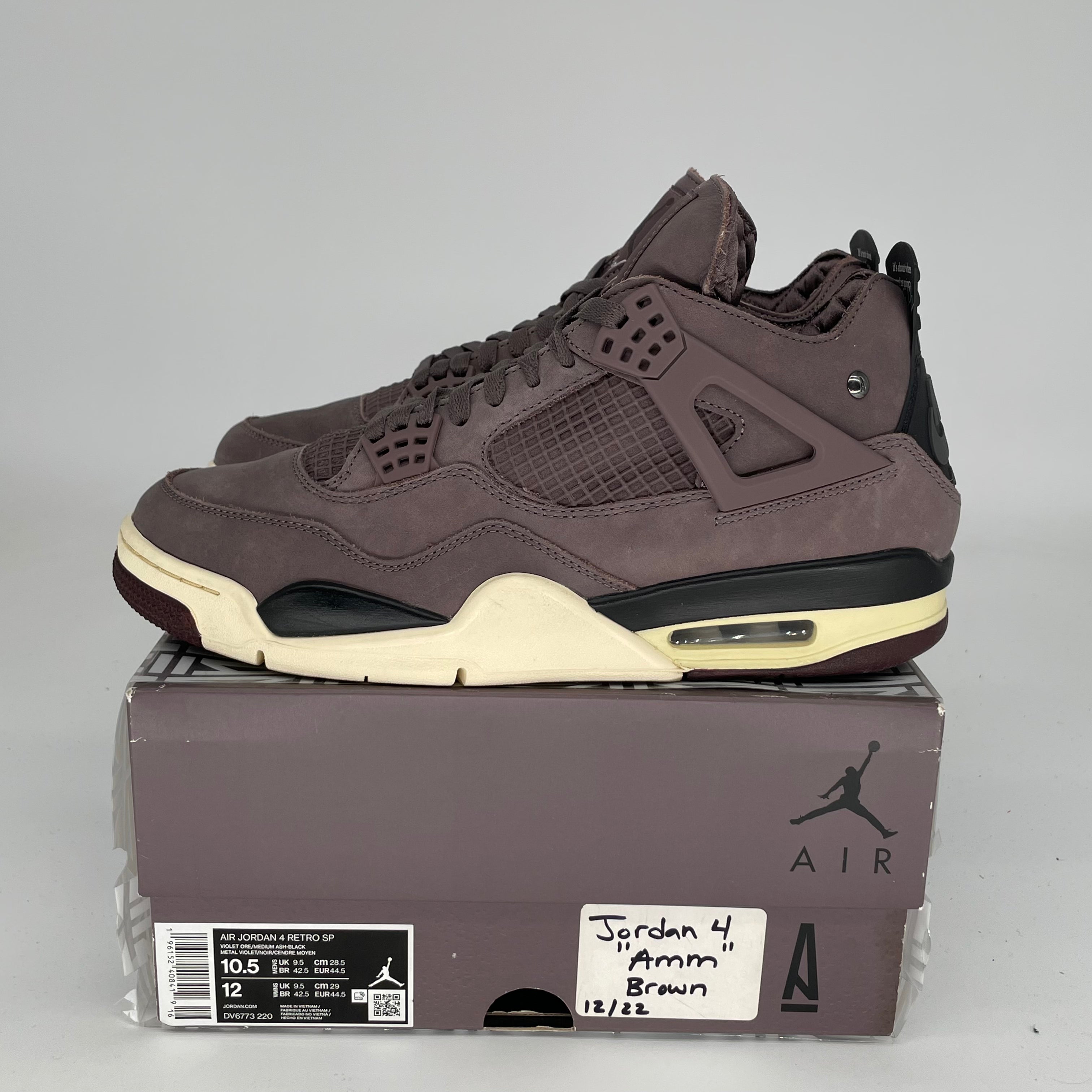 AIR JORDAN 4 Retro A Ma Maniére Violet Ore Sneakers - Men's Size 10.5 (DV6773-220) | Basketball Shoes, Streetwear Fashion & Casual Wear