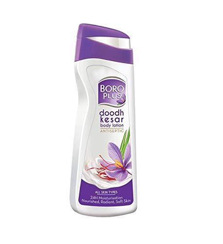 Boroplus Doodh Kesar Body Lotion 100ml - Moisturizing Milk & Saffron Cream for Dry Skin - Perfect for Daily Hydration & Night Care Routine