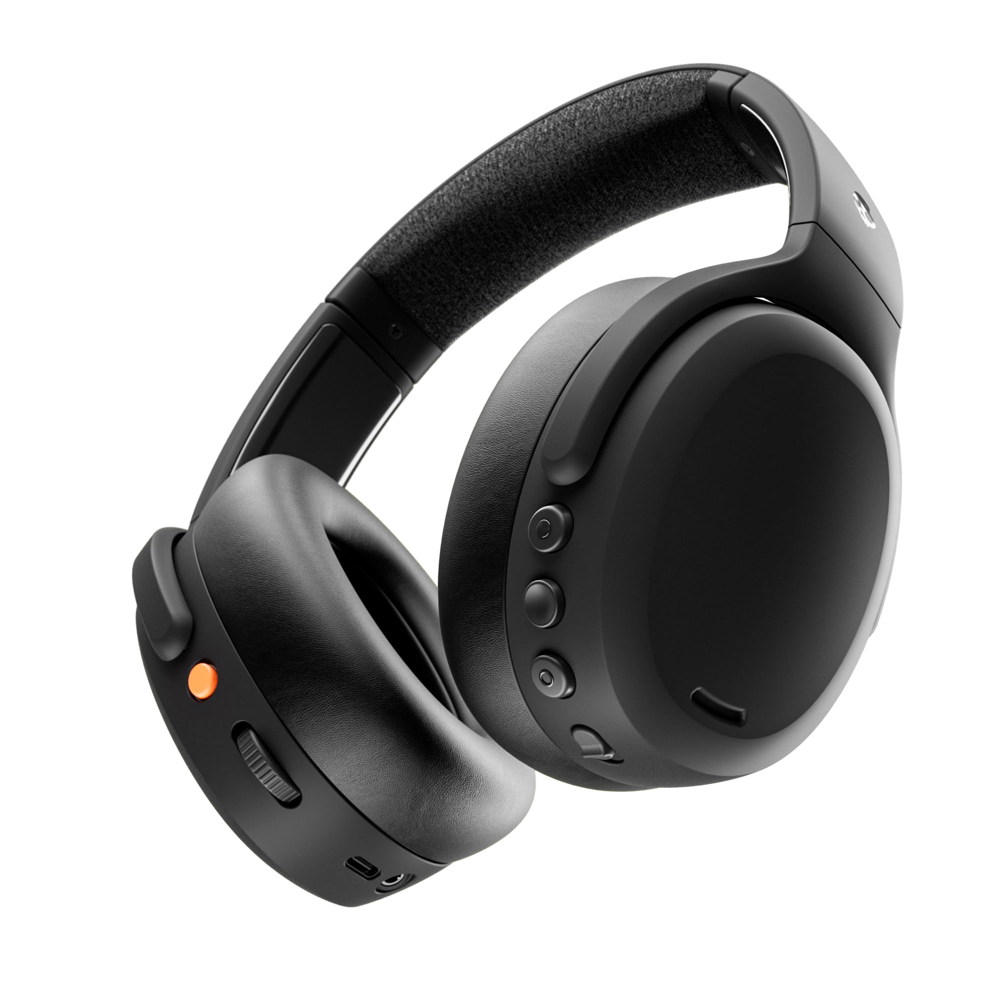 Skullcandy Crusher ANC 2 Wireless Over-Ear Headphones with Active Noise Cancelling, Sensory Bass, 50-Hour Battery, Skull-iQ, Alexa Built-in, Bluetooth 5.0 - Black | Perfect for Travel, Gaming & Music Lovers