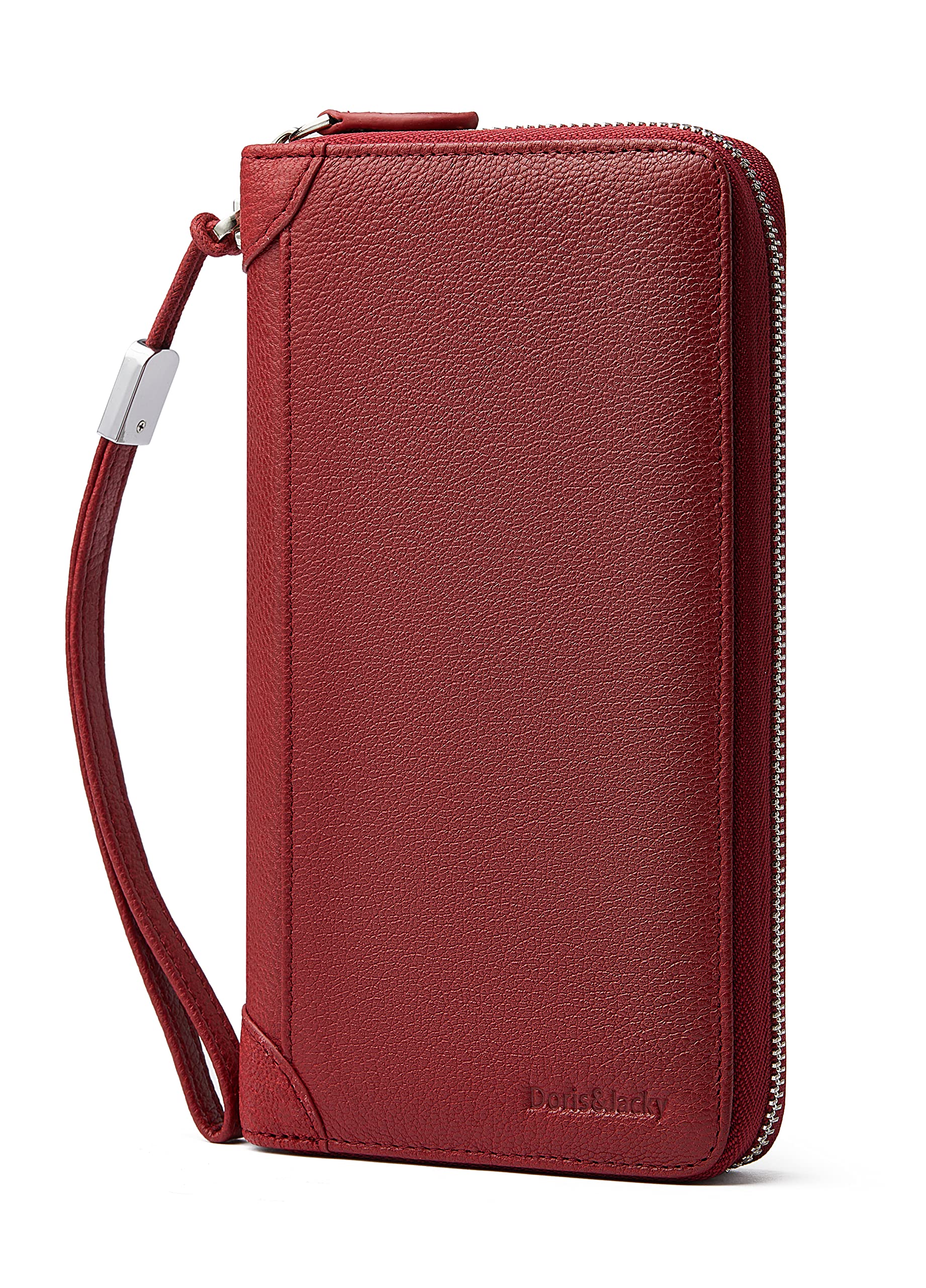 Women's RFID Blocking Leather Wallet - Large Capacity Zipper Wristlet Bag for Travel, Shopping & Everyday Use | Stylish & Secure Crossbody Purse