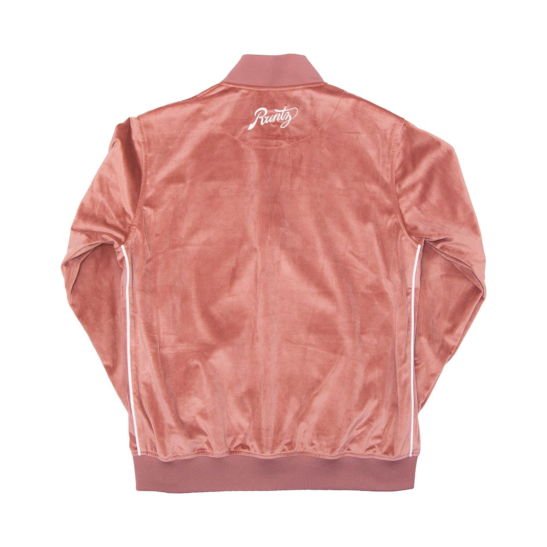 RUNTZ AROUND THE WORLD Velour Jacket - Rose Pink Women's Fashion Hoodie | Cozy Loungewear & Streetwear for Casual Outings, Music Festivals, and Night Out Looks
