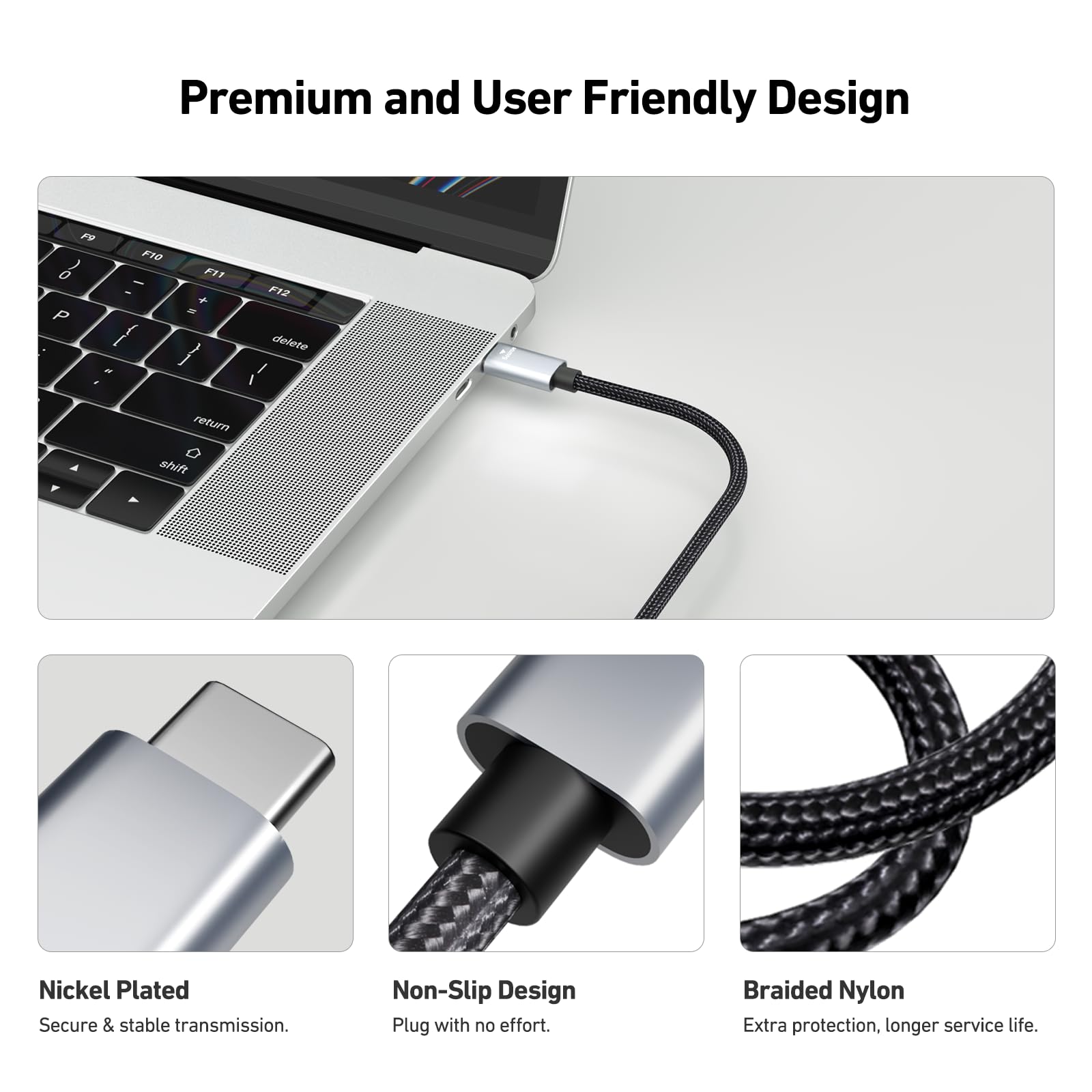 BENFEI 2 Pack USB C to HDMI 6 Feet Cable - 4K@60Hz Aluminum Shell Nylon Braided - Thunderbolt 3/4/5 Compatible with iPhone 15 Pro/Max, MacBook Pro/Air 2023, iPad Pro - Perfect for Home Theater, Office Presentations & Gaming Setup