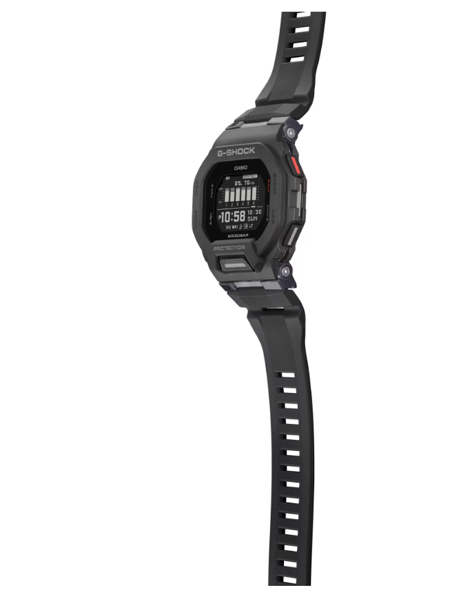 Casio G-Shock GBD200 Bluetooth Smartwatch with Step Counter - Black Square Digital Watch for Men - Fitness Tracking & Outdoor Sports