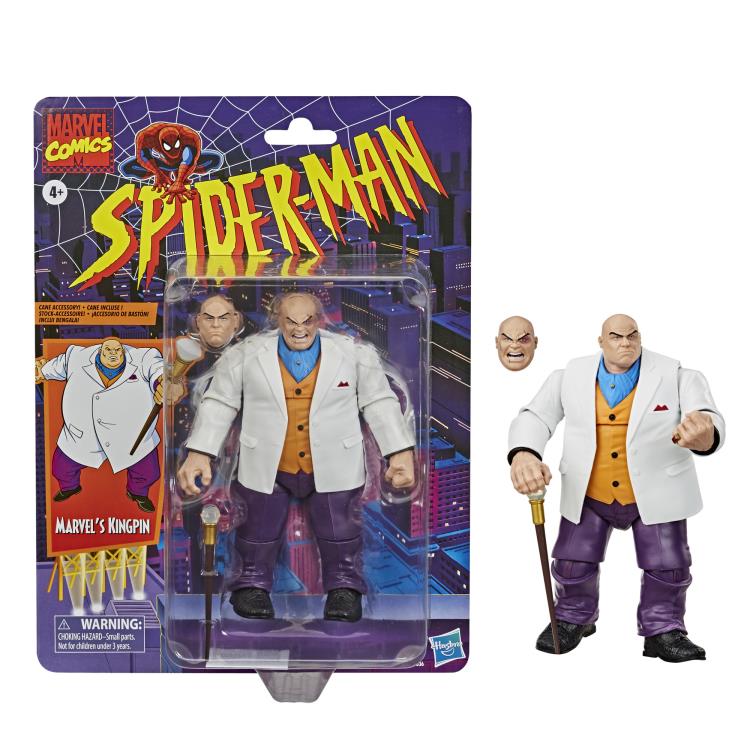 Spider-Man Marvel Legends Retro Collection 6-Inch Action Figure - Marvel's Kingpin - Collectible Toy for Fans, Display & Play - Perfect for Gifts, Decor, and Comic Book Enthusiasts
