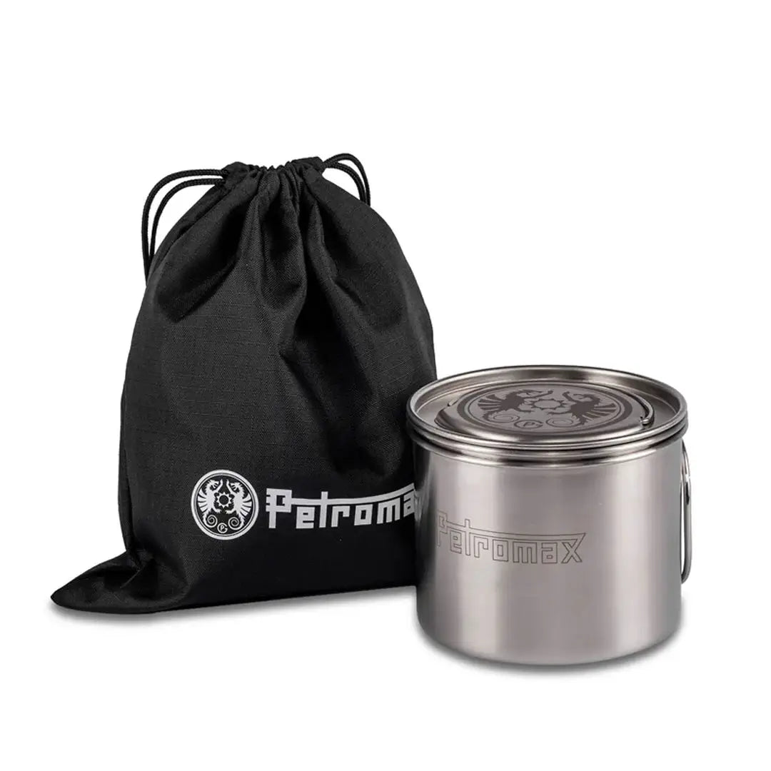 Petromax Camping Stove Cup - Durable Stainless Steel Outdoor Cooking Pot for Backpacking, Hiking & Survival Gear - Perfect for Boiling Water & Cooking Meals in the Wild