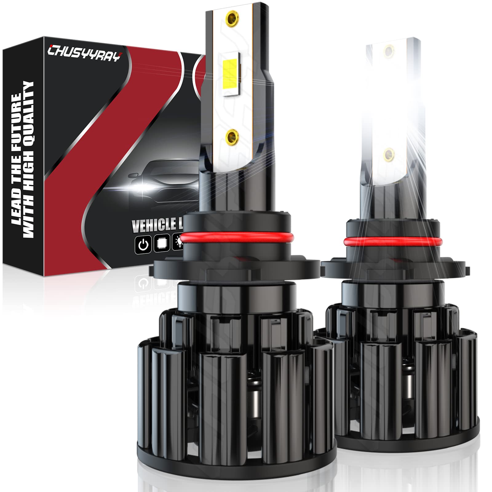 CHUSYYRAY 9005 LED Bulbs for Kia Optima 2016-2020 - 500% Brighter IP67 Waterproof White Headlight Bulbs, 360° Illumination, Easy Installation (Pack of 2) - Perfect for Night Driving & Foggy Conditions