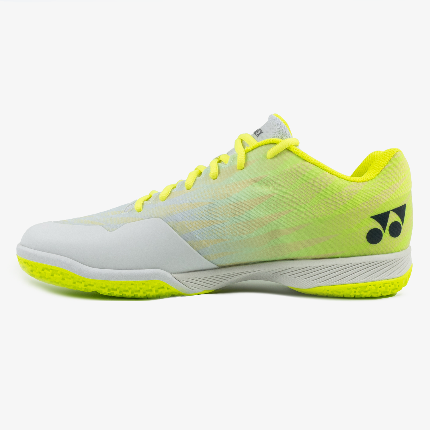 Yonex Aerus Z2 Wide Badminton Shoes for Men & Women - Lightweight Gray/Yellow Court Shoes for Indoor Sports & Training