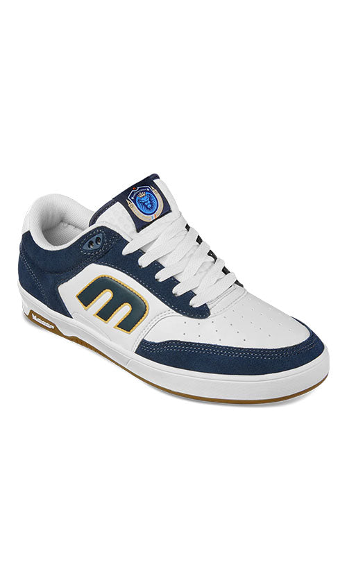 Etnies Aurelien Michelin Men's Skate Shoes - White/Navy/Gold - Durable & Comfortable for Skateboarding & Streetwear Fashion